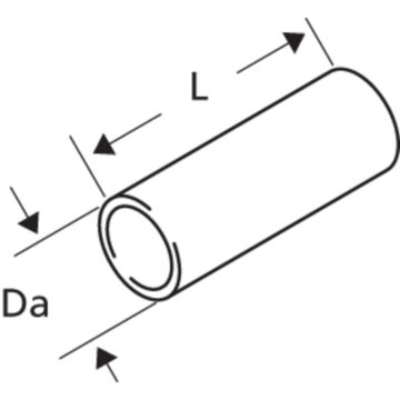 Webasto connecting pipe D24 L=50, Stainless steel