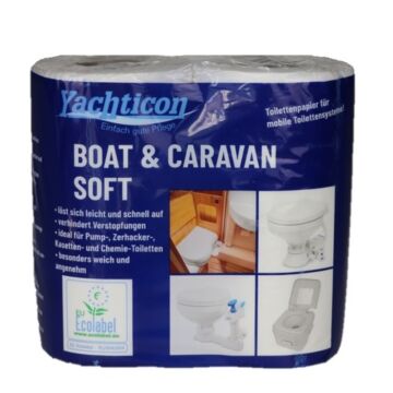 Yachticon Boat & Caravan Soft WC Papier 4 Rollen