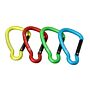 KONG Carabiner asym. aluminium 6x65mm red/black