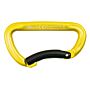 KONG Carabiner Trapper with curved opening aluminium 10x98mm yellow/black