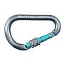 KONG Karabiner HMS Classic mit Überwurfmutter Alu 12x116mm grau/cyan