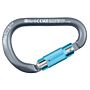 KONG Karabiner HMS mit Auto-Block Alu 12x116mm grau/cyan