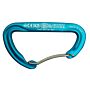 KONG carabiner Argon F with wire opening aluminium 93mm cyan