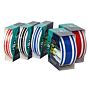 Decorative tape 19mm x 10m white 3 stripes