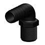 Embout de tuyau TRUDESIGN avec filetage extérieur 90° 1/2" pour tuyau 13mm noir