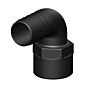 TRUDESIGN Embout de tuyau avec filetage intérieur 90° 1-1/2" pour tuyau 38mm noir