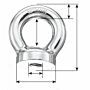 PLASTIMO EYE NUT M8X125MM WIRE 6 H.27 MM