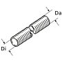 Webasto Flex heat protection tube D28, L=324 glass bevel